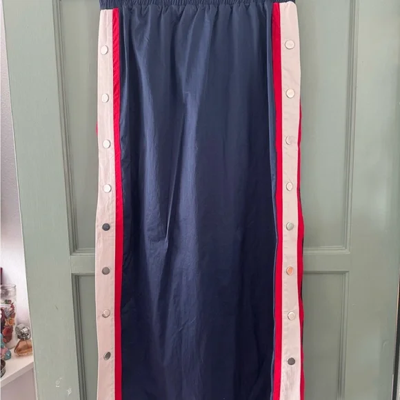 Maeve/Anthropolgie Navy and Red Maxi Skirt - Picture 4 of 5